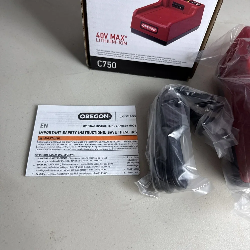 Genuine Oregon C750 Battery Charger, OEM Oregon, Free Shipping